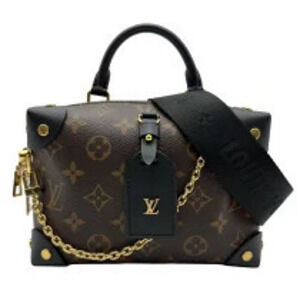 Louis Vuitton Malle Souple Brown Black Monogram Leather Shoulder Bag